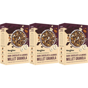 Dark Chocolate and Almonds Millet Granola, 350g.