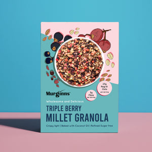 Triple Berry Millet Granola with Strawberries , 350g