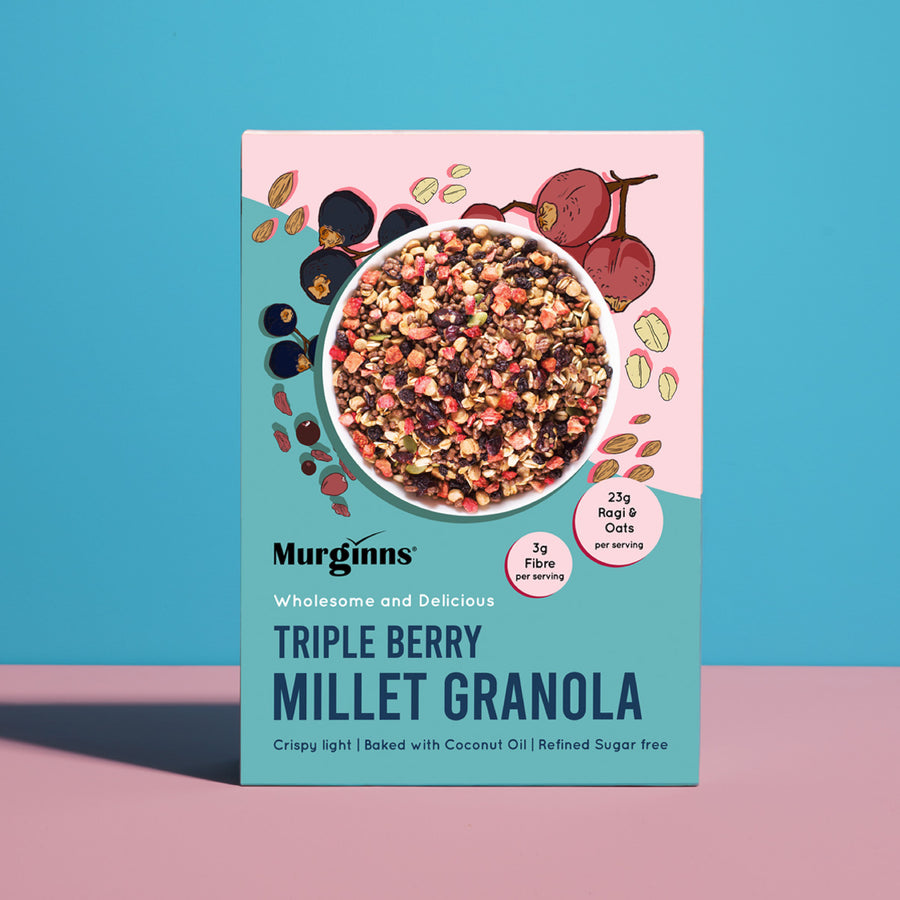Triple Berry Millet Granola with Strawberries , 350g