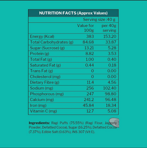 Murginns Ragi Crispies - Chocolate, 300g.