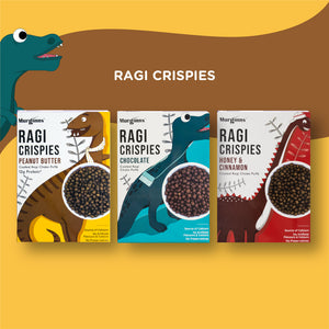 Ragi Crispies Combo - Choco, Peanut Butter, Honey Cinnamon.